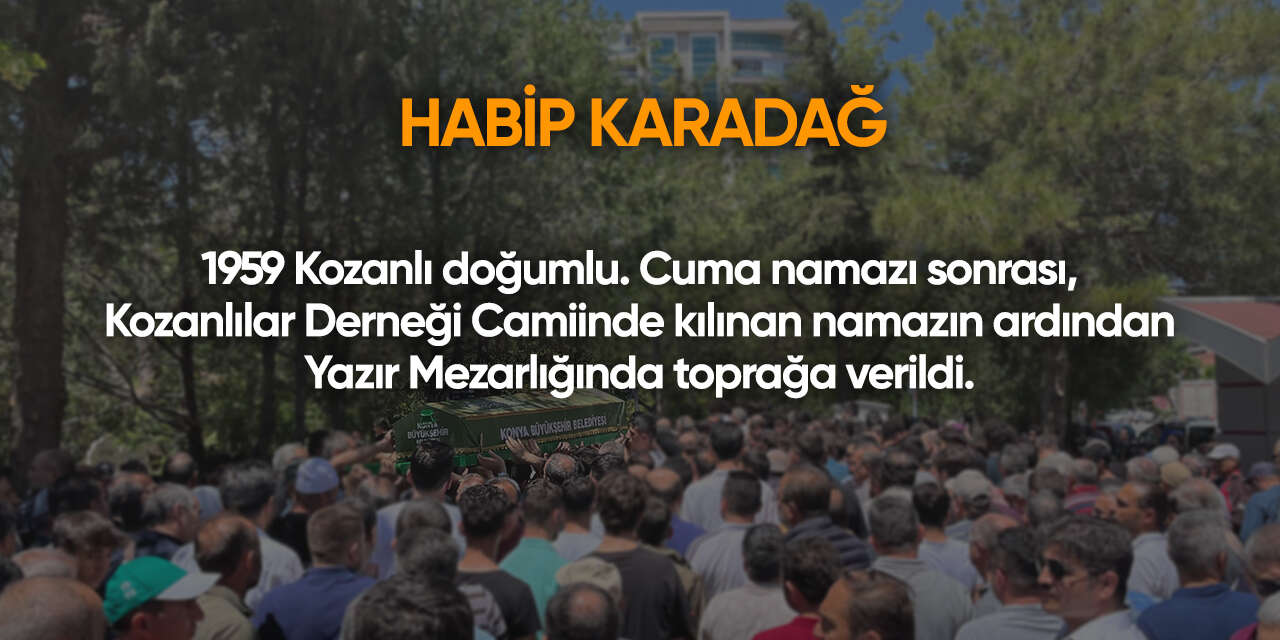 Konya'da bugün vefat edenler | 9 Ocak 2026 9